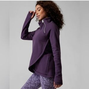 Athleta Regal Plum Cozy Karma Asym Pullover Size S/ T Small Tall 383402
